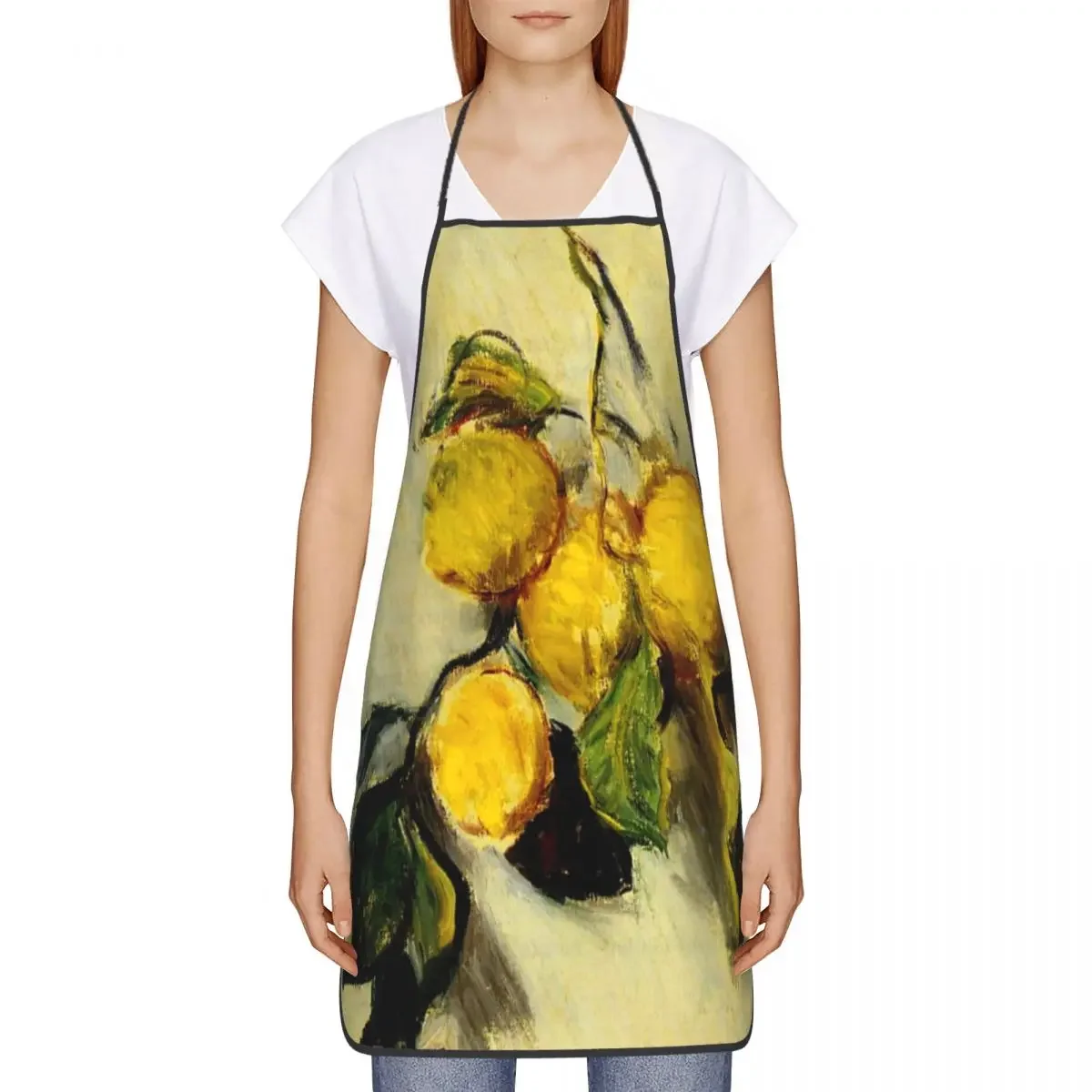 Branch Of Lemons Apron for Women Men Unisex Bib Claude Monet Painting Cooking Kitchen Tablier Cuisine Chef Baking