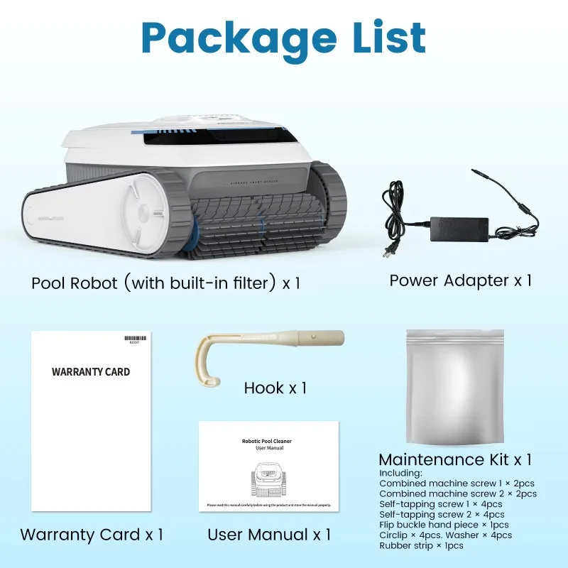 Automatic Wall Climbing Swimming Pool Cleaning Robot Underwater Robotic Vacuum Cleaner Efficient Dirt Debris Cleaning Equipment