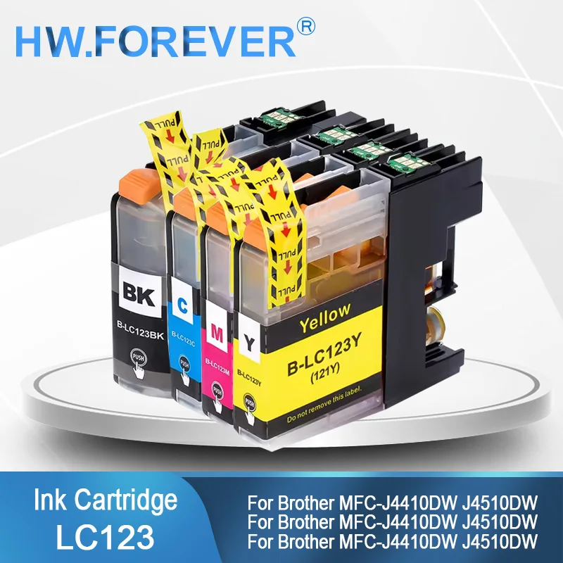 

LC123 LC123XL Compatible Ink Cartridge for Brother MFC-J4410DW J4510DW J870DW DCP-J4110DW J132W J152W J552DW Printers Inks