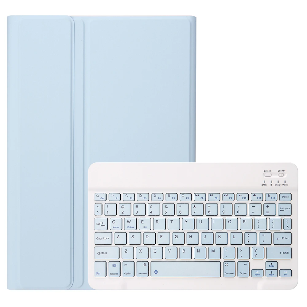

A098B For iPad Air 11 (2025) / (2024) / iPad Air (2020) (2022) Case Bluetooth-compatible Keyboard Cover with Pen Slot - Baby Blu