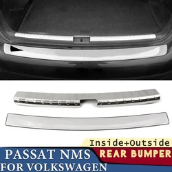 Trunk Bumper for Volkswagen Passat NMS 2011 2012 2013 2014 2015 2016 2017 2018 Car Rear Fender Protector Sill Cover Decoration