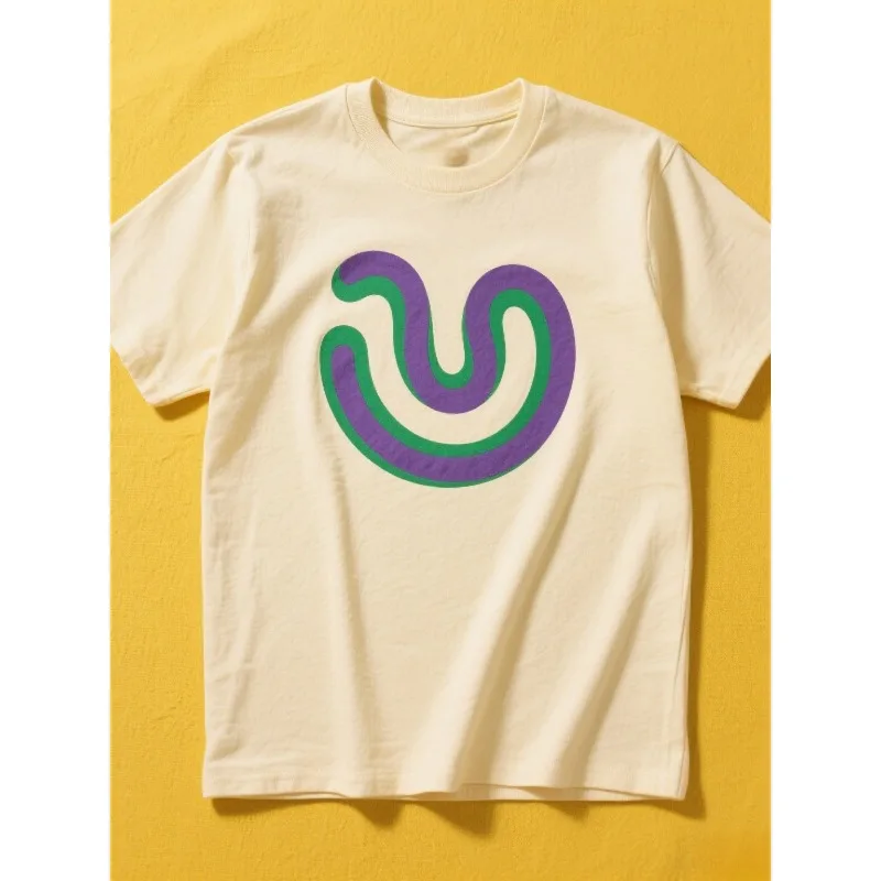 

MOTO-Новая летняя быстросохнущая футболка для взрослых: свободный крой, красочный изогнутый узор и удобные короткие рукава