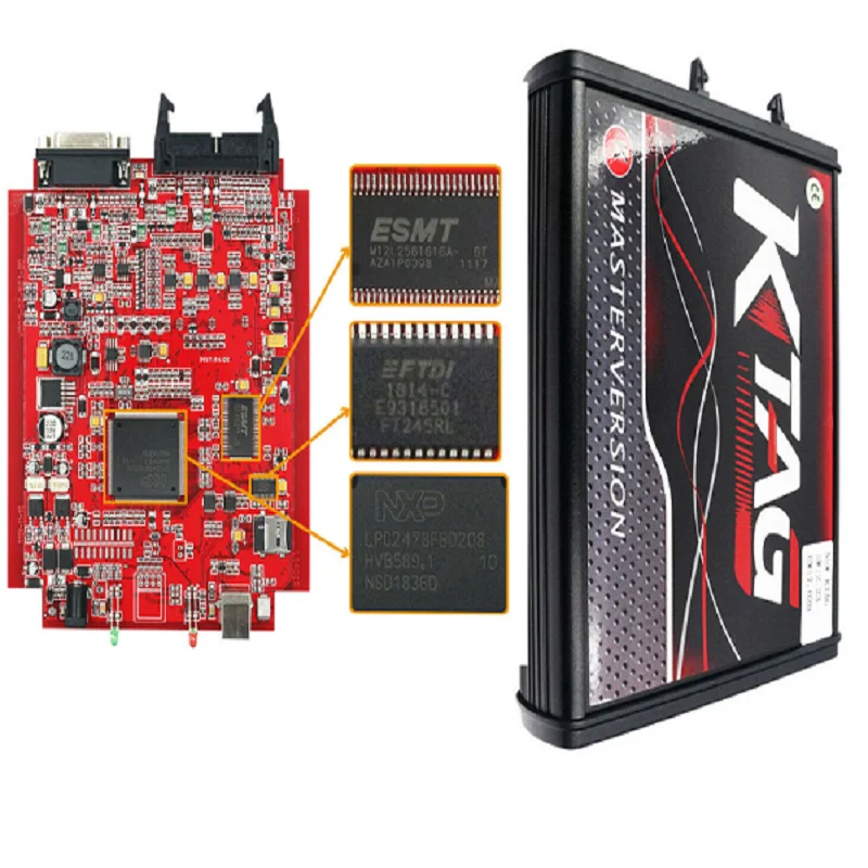 K-TAG V7.020 V2.25 EU Online Red PCB ECU Programmer Unlimitted Tokens Work With BDM Frame K-ESS KTAG Chip Tuning Diagnostic Tool