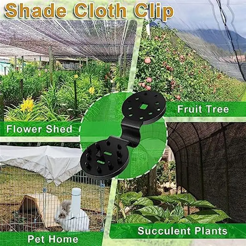 A36T-100 Piece Shade Cloth Heavy Duty Lock Grip Removable And Reusable Shade Cloth Plastic Clips Greenhouse Shade Cloth Fix Clam