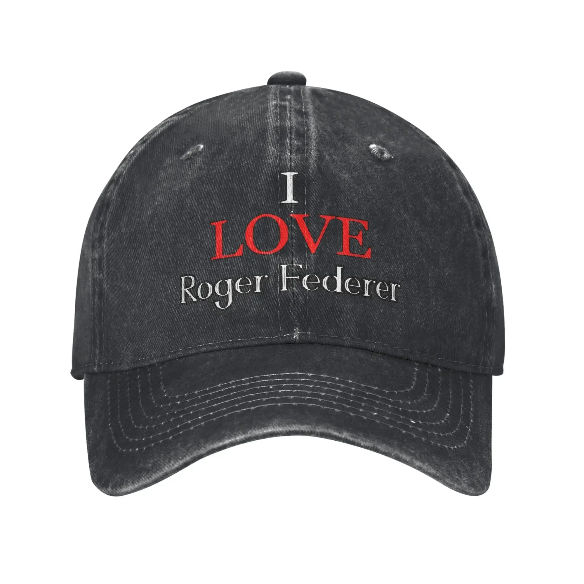 Baseball Cap Love Roger Federer Summer Fitted Retro Hip Hop Hats Men Women Custom Logo Hiking Fishing Adjustable Baseball Caps