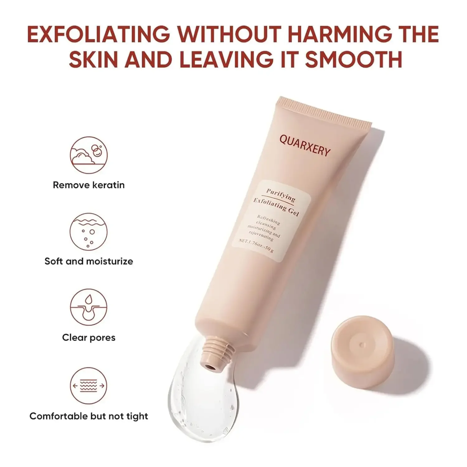 

50g Skin Care Whitening Moisturizing Repair Face Scrub Cleanser Face Exfoliating Gel Acne Blackhead Treatment Removal Cream