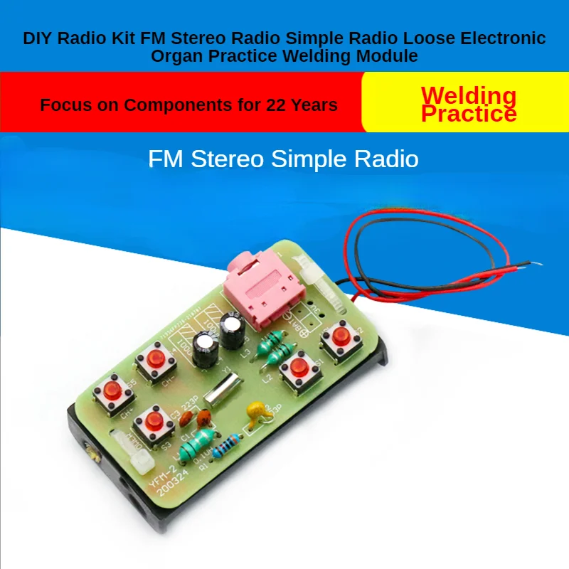 DIY Radio Kit FM Stereo Radio Simple Radio Loose Electronic Organ Practice Welding Module