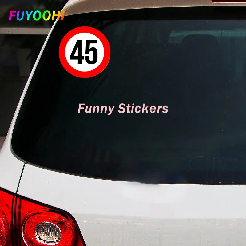 FUYOOHI Play Stickers Fashion Creative Speed Limit 45 Km Car Sticker Personality Auto Beautifully Decorated Customizabl Decals