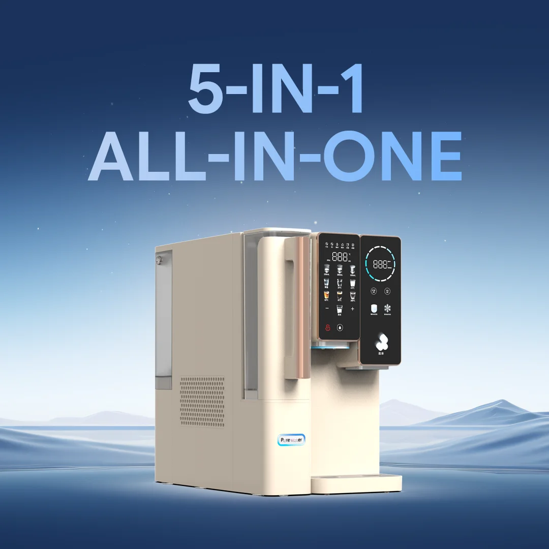 2025 Household Hotel Use Electric Countertop Plastic Water Dispenser RO Instant Hot/Cold/Ice Drinking Water Purifier Mineral