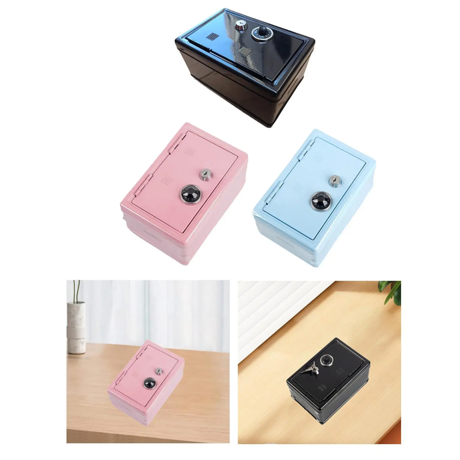 鉄の貯金箱貯金箱コンテナオーガナイザードロップボックス付き安全