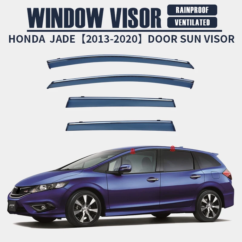 

For Ho-nda Jade RS FR4/5 2013-2020 Plastic Window Visor Vent Shades Sun Rain Deflector Guard 4PCS/SET