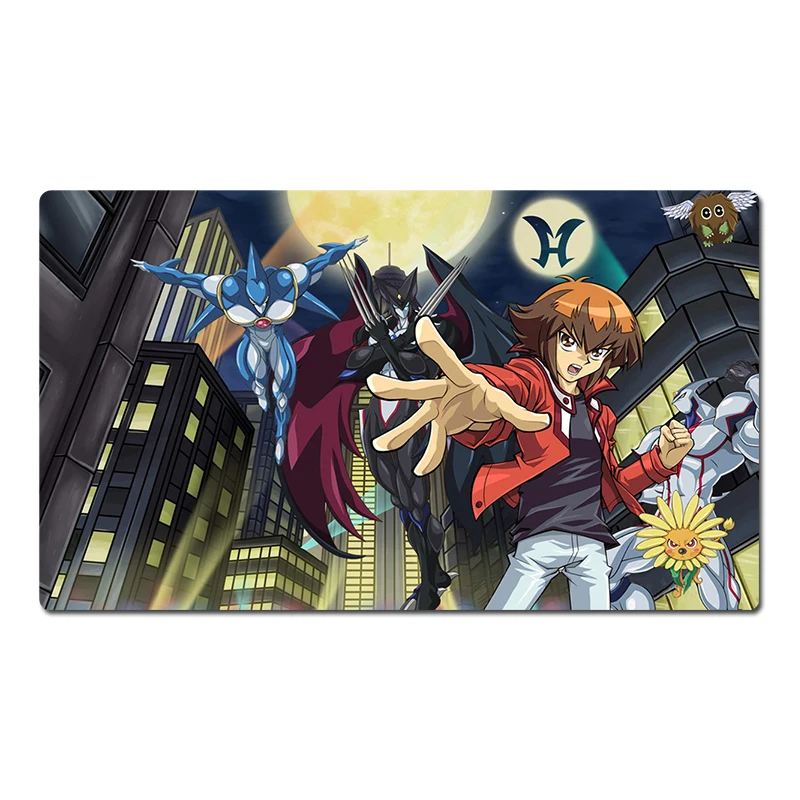 

YuGiOh Playmat Jaden Yuki Trading Card Game Mat TCG CCG Mouse Pad Desk Table Play Mat Mousepad Free Bag 60x35cm