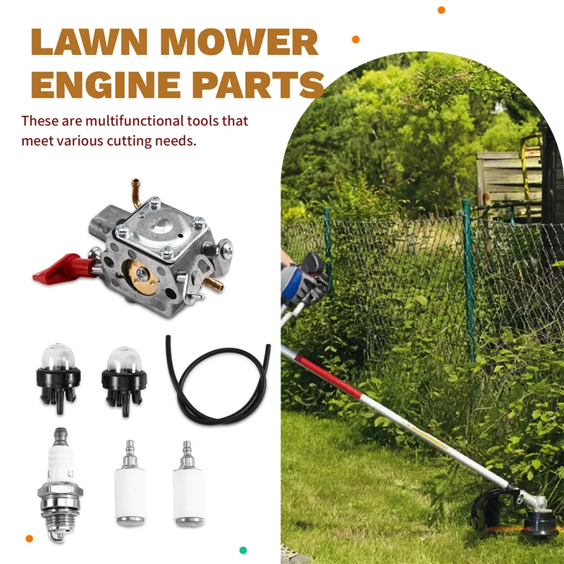 

THIVN-Carburetor Tune Up Kit Forredmax TRZ230S Lawn Mower Engine Parts Powerful Engine Carburetor 586700801
