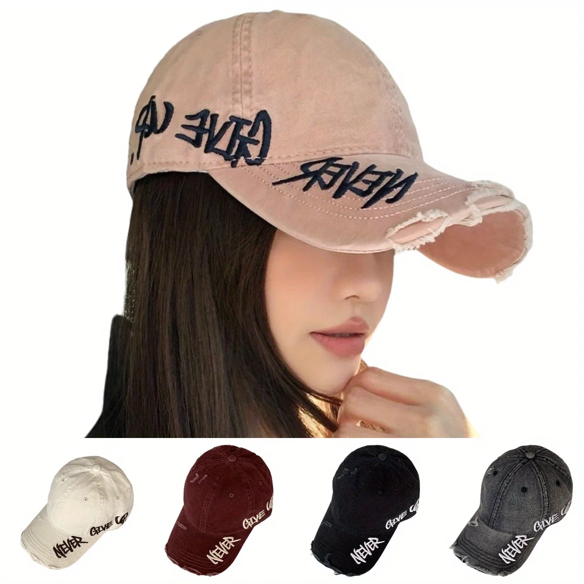 

Matching Couple Caps His & Hers 3D Letter Embroidered Baseball Hats UV Protection Streetwear Twinning Outfit