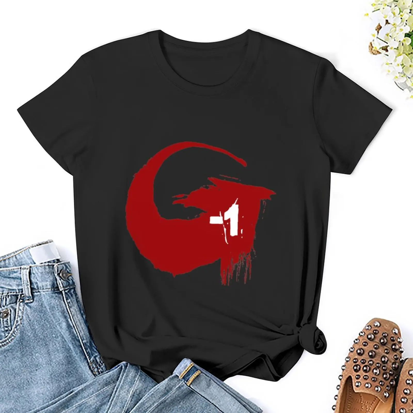 Minus 1 T-Shirt zwykły celny zabawny Moda damska