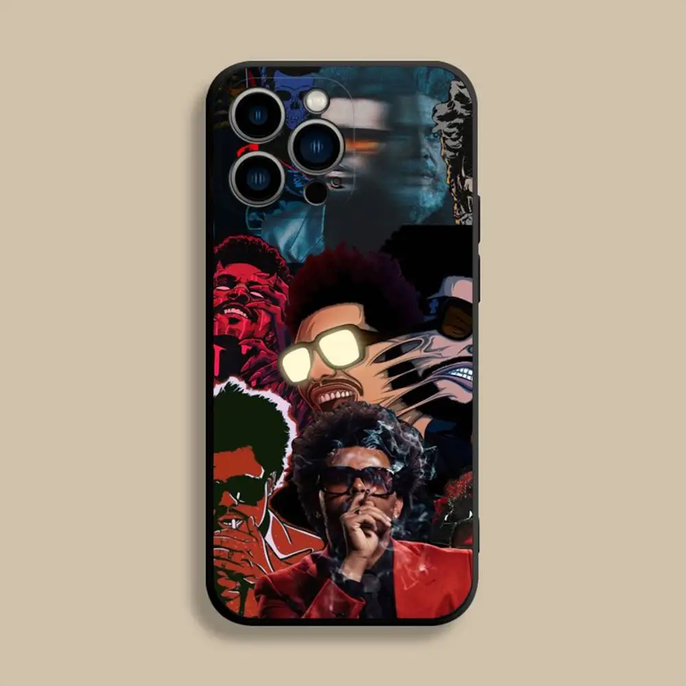 حافظة هاتف Singer The W-Weeknd X-XO لهاتف iPhone 17,16,15,14,13,12,Pro,Max,Plus,E,SE4,Air,غطاء ناعم أسود صغير