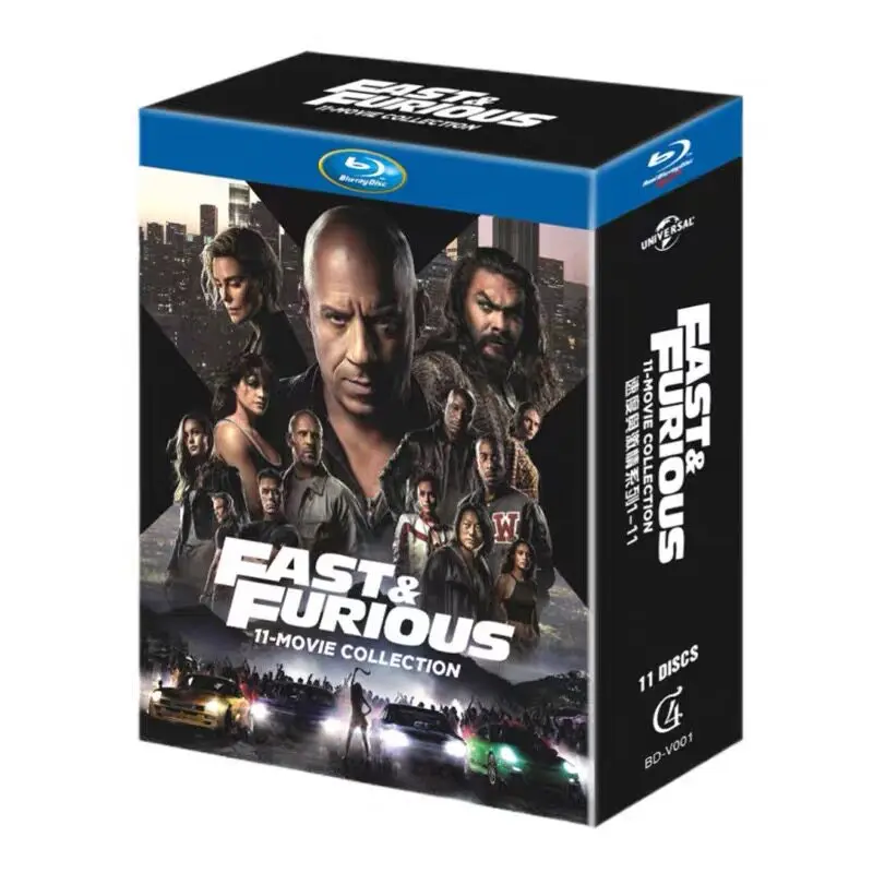 

Fast & Furious 1–10 + Hobbs & Shaw Blu-ray High-Definition Movie Discs Box Set
