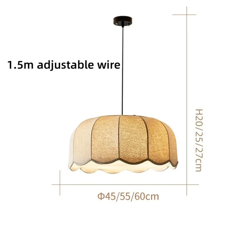 الشمال خمر قلادة ضوء اليابانية وابي سابي النسيج الثريا لمطعم غرفة نوم لوفت فندق متجر ديكور تركيبات #3