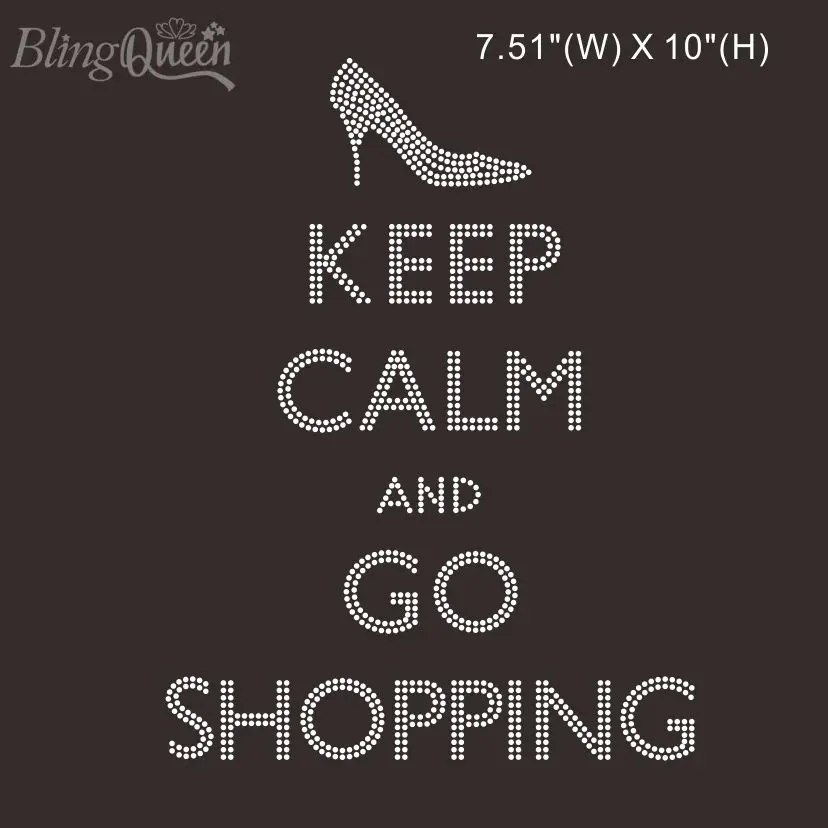 

BlingQueen-Стандартные переводы, Keep Calm and Go Shopping Design, 5 шт. в партии