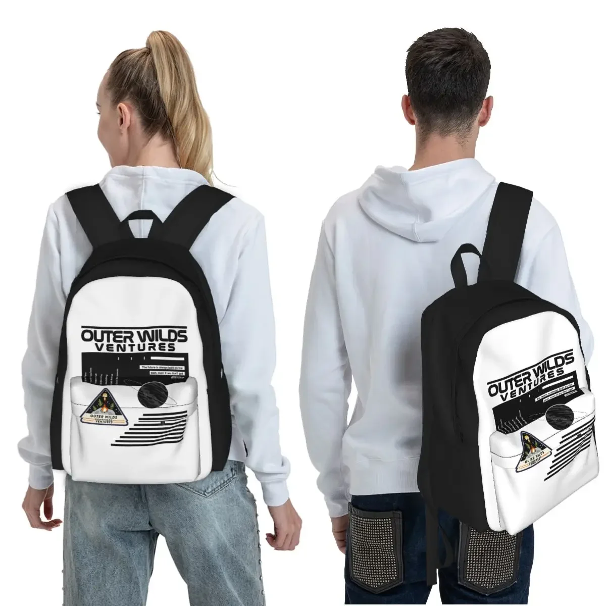 NASA-Inspired Outer Wilds Ventures Student Backpack School Bag Hiking Travel Daypack for Men Women Fashion Bookbag Shoulder Bags