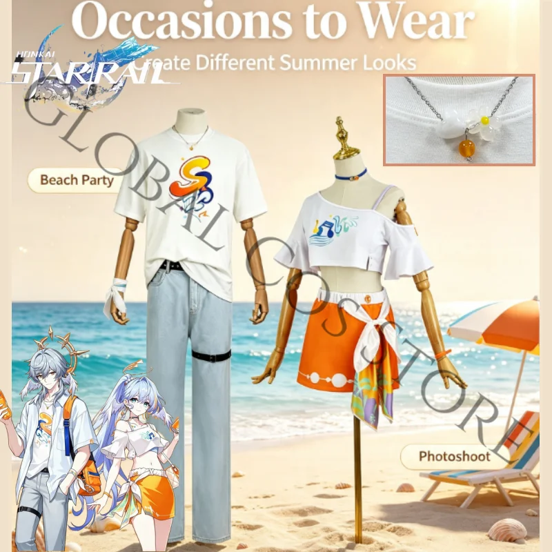 costume-de-cosplay-sunday-robin-de-la-collaboration-honkai-star-rail-×-fanta-tenue-de-plage-d'ete-haut-blanc-et-jupe-orange-pour-cosplay
