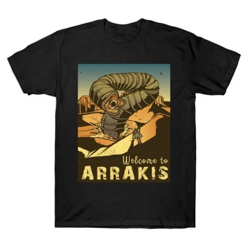 

Dune Arrakis surf arrakis sci fi Sandworm Gift t shirt 100% cotton printed Short-sleeve Graphic clothes All size Tops S-6XL