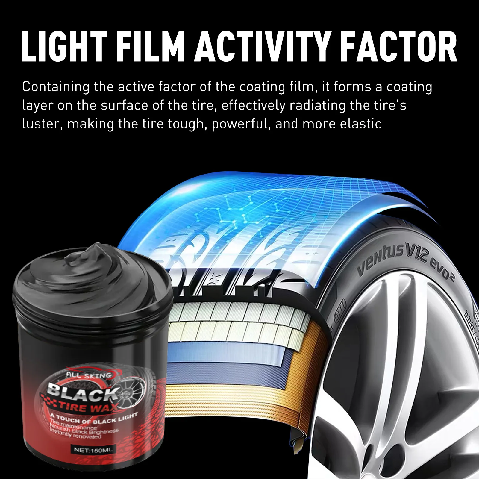 Universal Leather and Plastic Repair Polishing Wax - Automotive interior reconditioning cream for leather/plastic/rubber care
