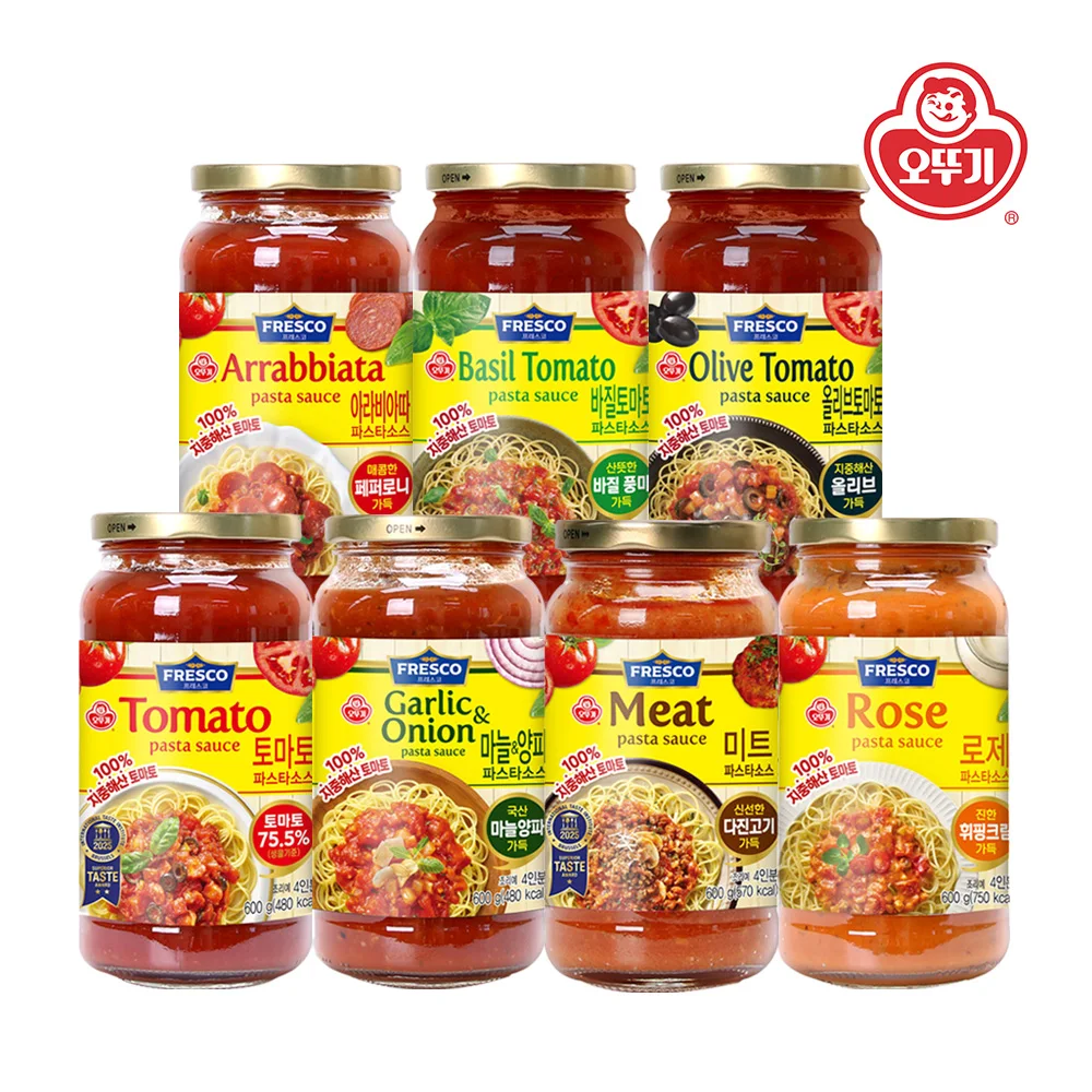 [Ottogi] Salsa Fresca para Pasta de Tomate 600g X 4, y Otros Productos para Elegir