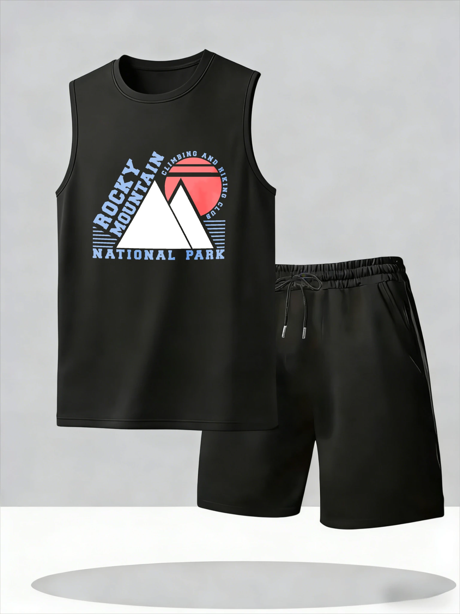 

Men's Tank Top Sets 2026 Summer Thin Quick Dry sweatshirt set crewneck running sets for men oversize Breathable seaside beach