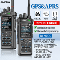 BAJETON BJ-9000 GPS APRS Walkie Talkie AM/FM/CB Receiver with 10W Bluetooth Phone Programming Ham CB Radio Tri Standby RT-950PRO