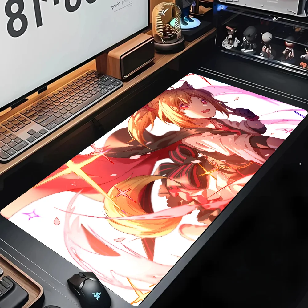 Anime Game Arknights Sora Mousepad Desk Mat With Pad gaming accessories Prime Gaming XXL Keyboard Pad Stitch Padding Mat