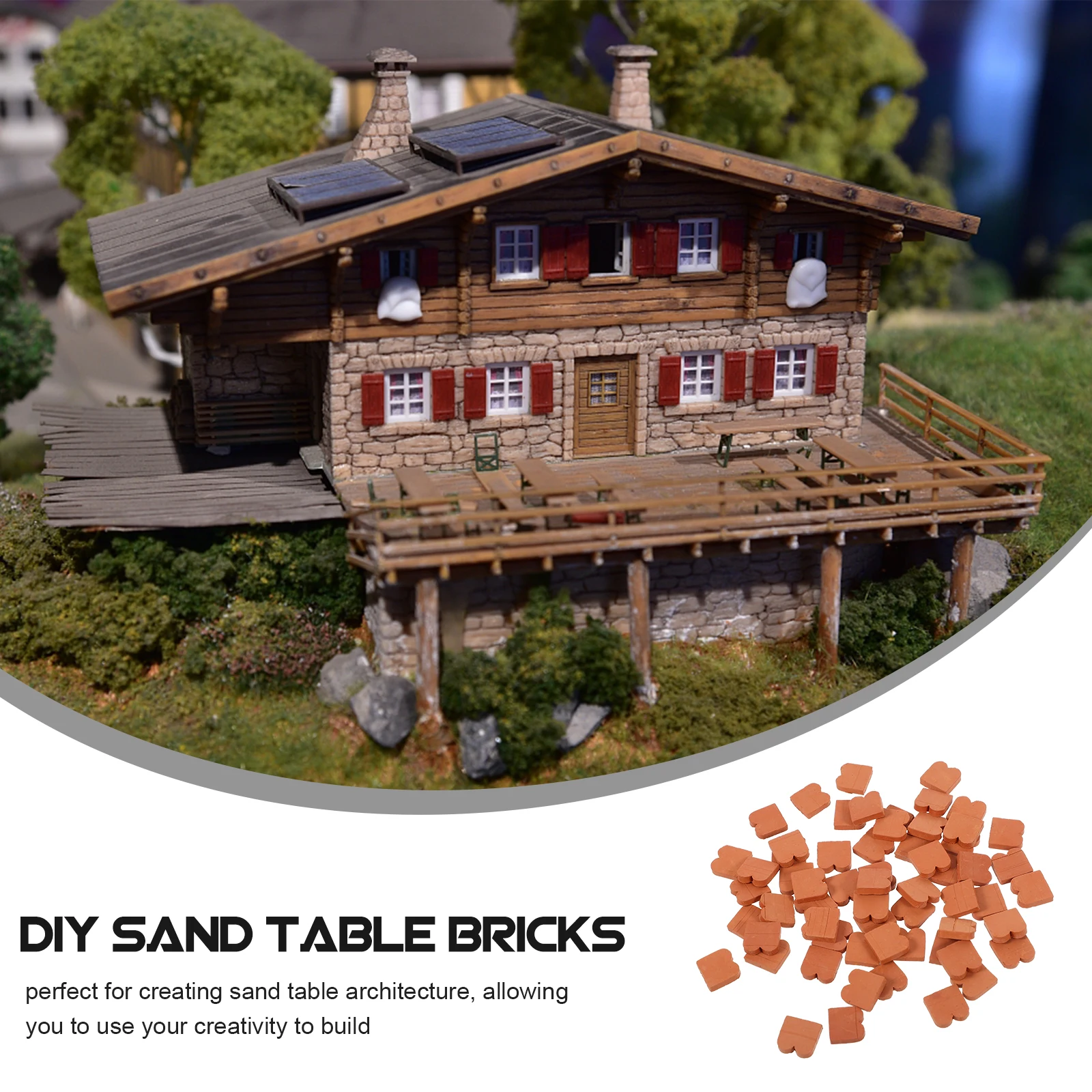 

100pcs Simulated Brick Accessories Mini Bricks Sand Table Building Blocks Realistic Wall Models Landscape Decor 6.2 9cm