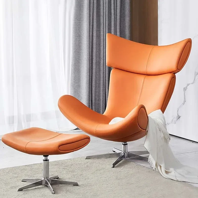 Kursi Ruang Tamu Ergonomis Nyaman Kursi Sofa Nordik Kulit Modern Kursi Desainer Furnitur Salon Fauteuil Portabel