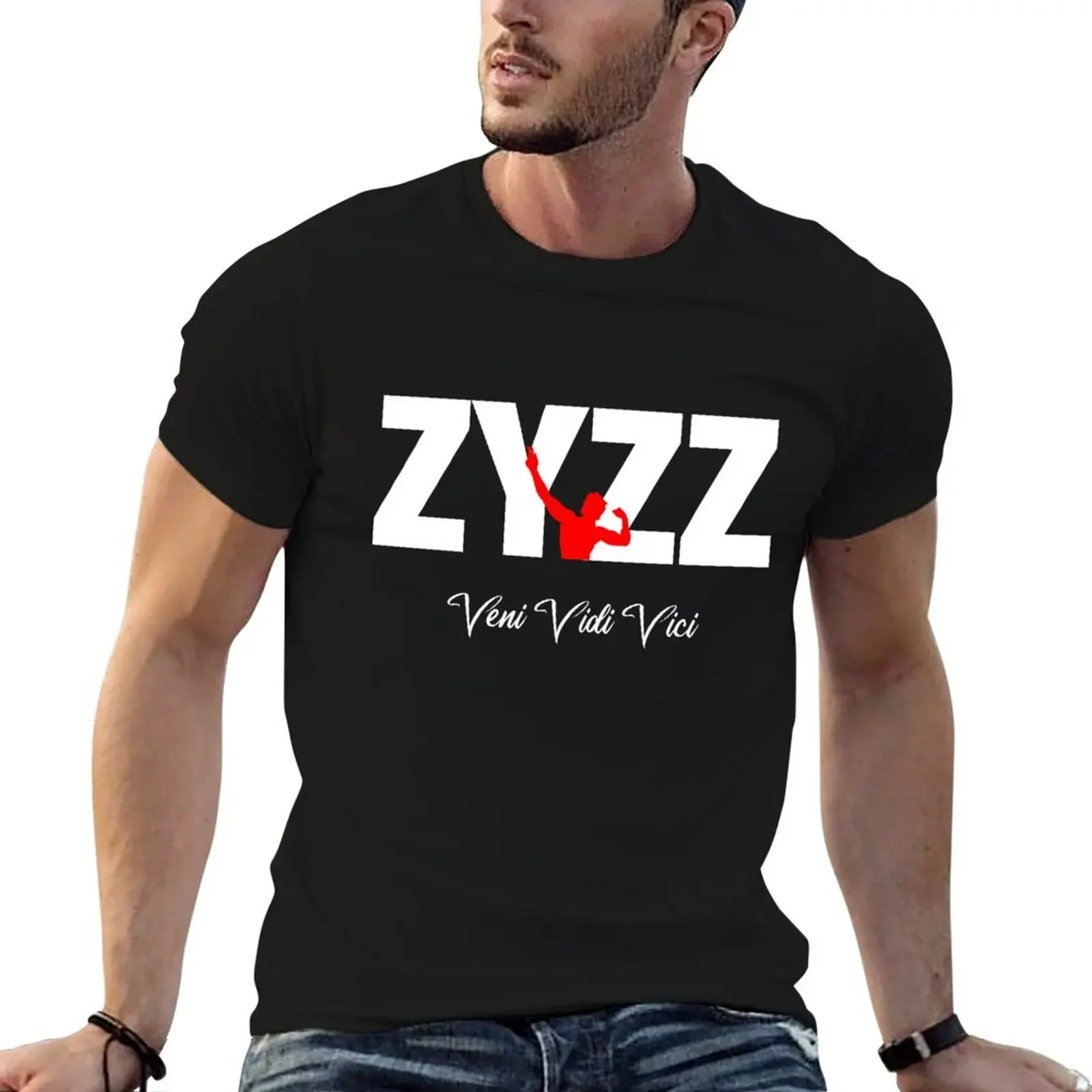 

Zyzz Text Sickkunt Gym Bodybuilding Motivational Aesthetic Veni Vidi Vici Design T-Shirt