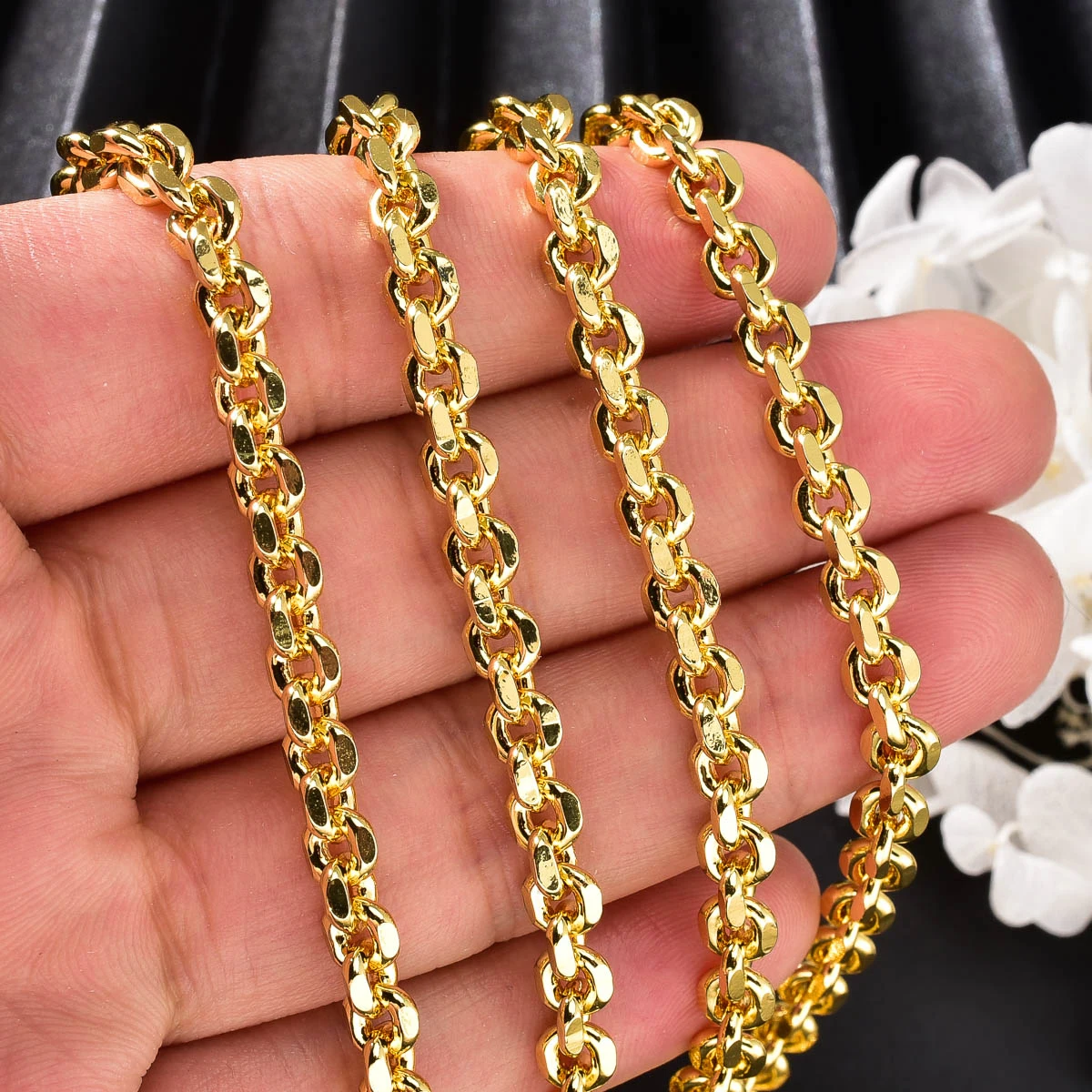 Italian 750 Men's Women's Neck - Cuban Link Chain 12Mm recension och pris