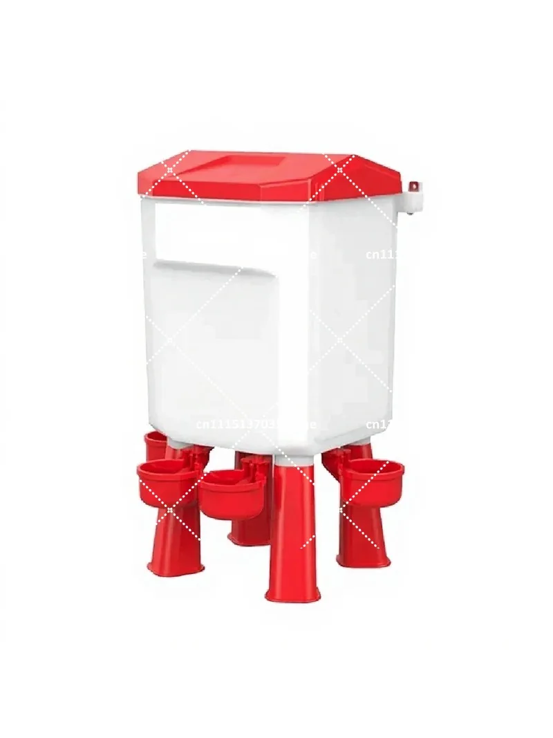 Hanging Plastic Chicken Waterer, 7L Poultry Drinker with Detachable Legs for Chicken Turkey Goose Duck Pigeon