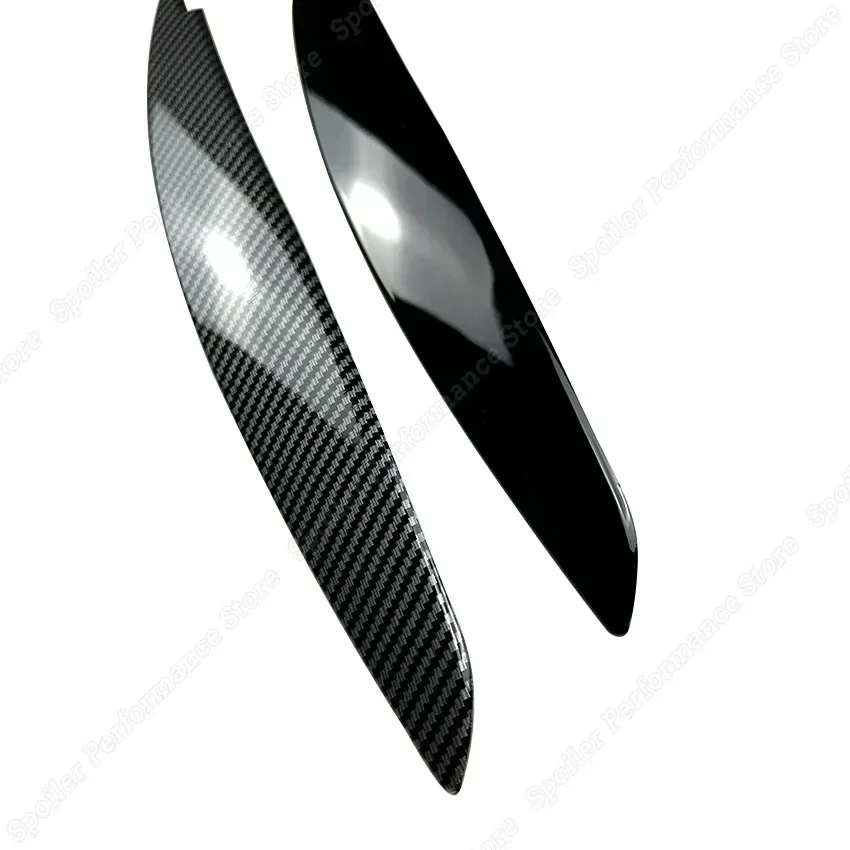 Gloss Black Car Front Headlight Eyebrows Eyelid Lids Body Kits Sticker Trim for BMW 1 Series E81 E82 E87 E88 2004-2014 Tuning