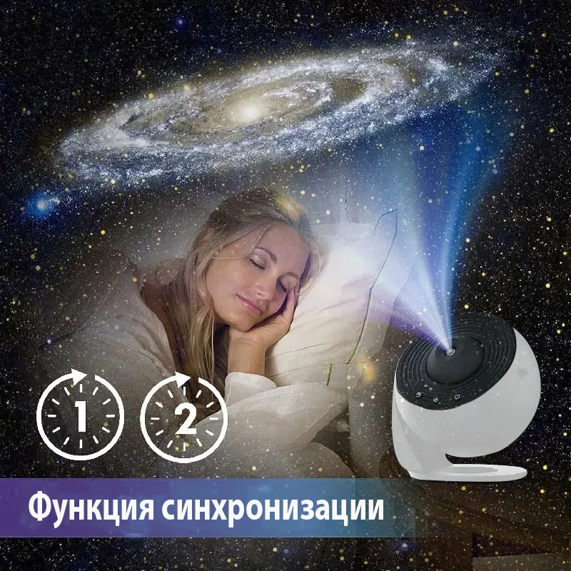LED Night Light Galaxy Projector Starry Sky Projector Planetarium Night Lamp with Timer Room Decorative Xmas Children Kids Gift