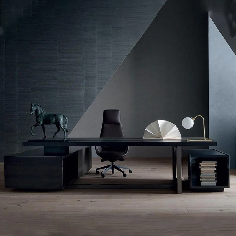 

Italian minimalist desk high-end living room modern light luxury boss desk long table computer desk simple