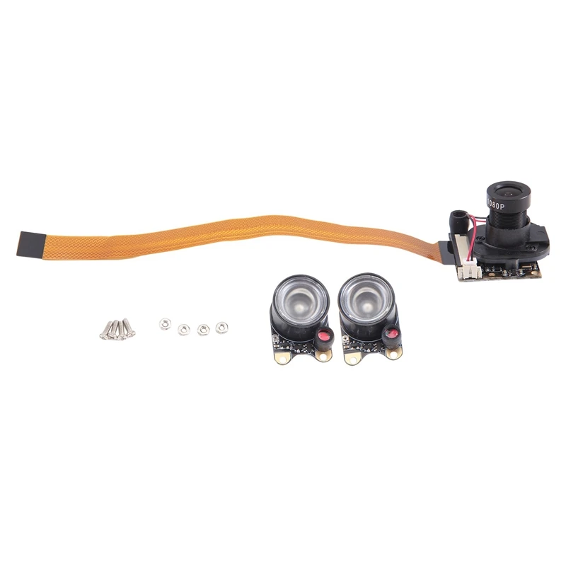 For Raspberry Pi 5/Zero/W/2W Camera Day And Night Vision IR-Cut Adjustable Focus Module, OV5647 5MP 1080P 75° Angle Black 1 Set