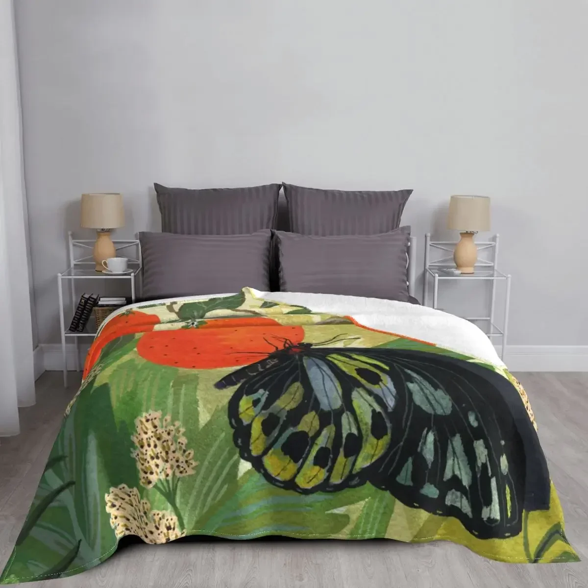 

Cartoon ButterflyThrow Blankets Home Couch Decoration Soft Warm Bedspreads