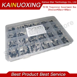 24 Values TO-92 Transistor Assortment Assorted Kit Each BC327 BC337 BC517 BC547 BC548 BC549 2N2222 3906 3904 5401 5551 C945 1015