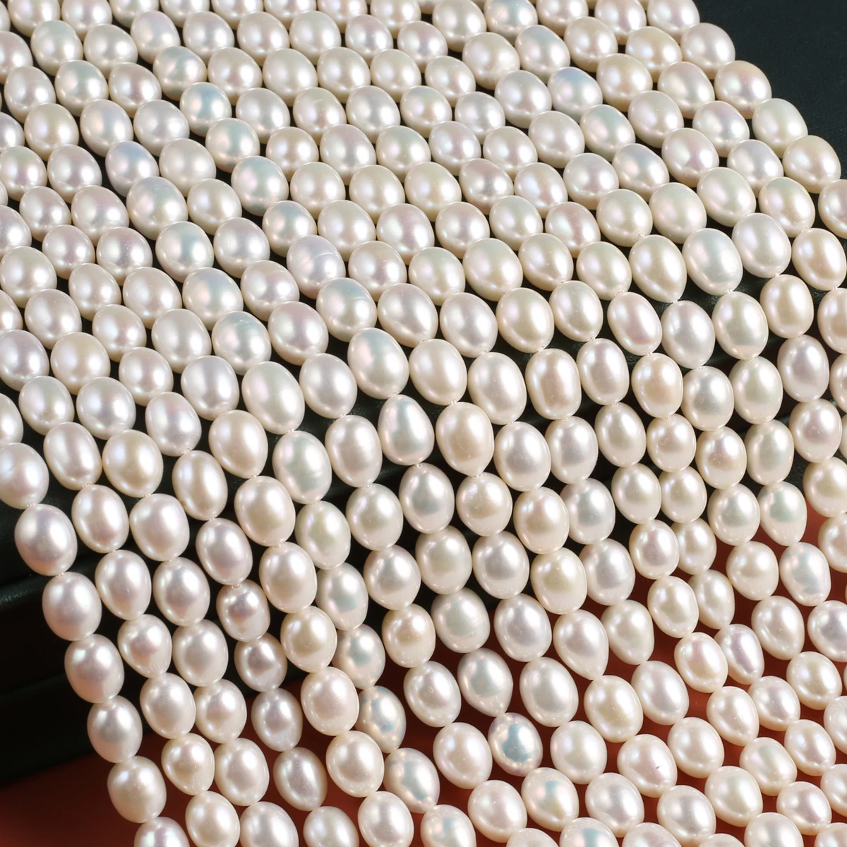 Natural Pearl Rice-Shaped Beads Exquisite Shape Elegant Appearance for DIY Jewelry Making Handmade Bracelet Necklace Length 36cm