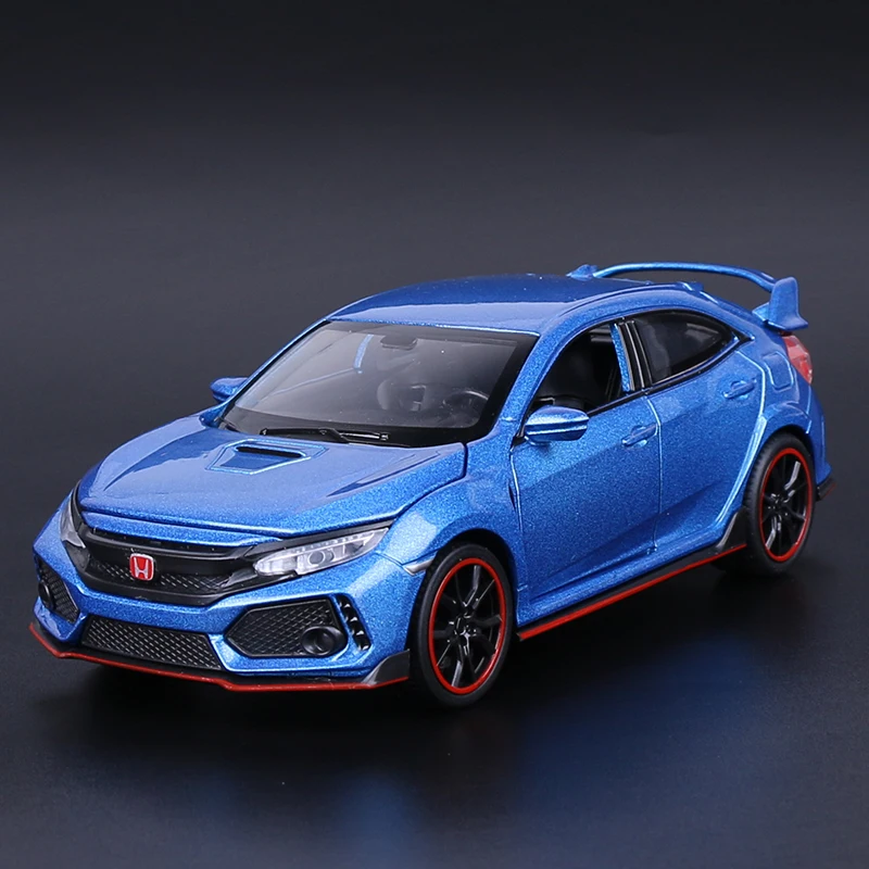 Modellino di auto in lega pressofuso di Honda Civic TYPE R 1/32 scala di Voiture in miniatura Diecast Toy Vehicle Boy Car Gift Birthday