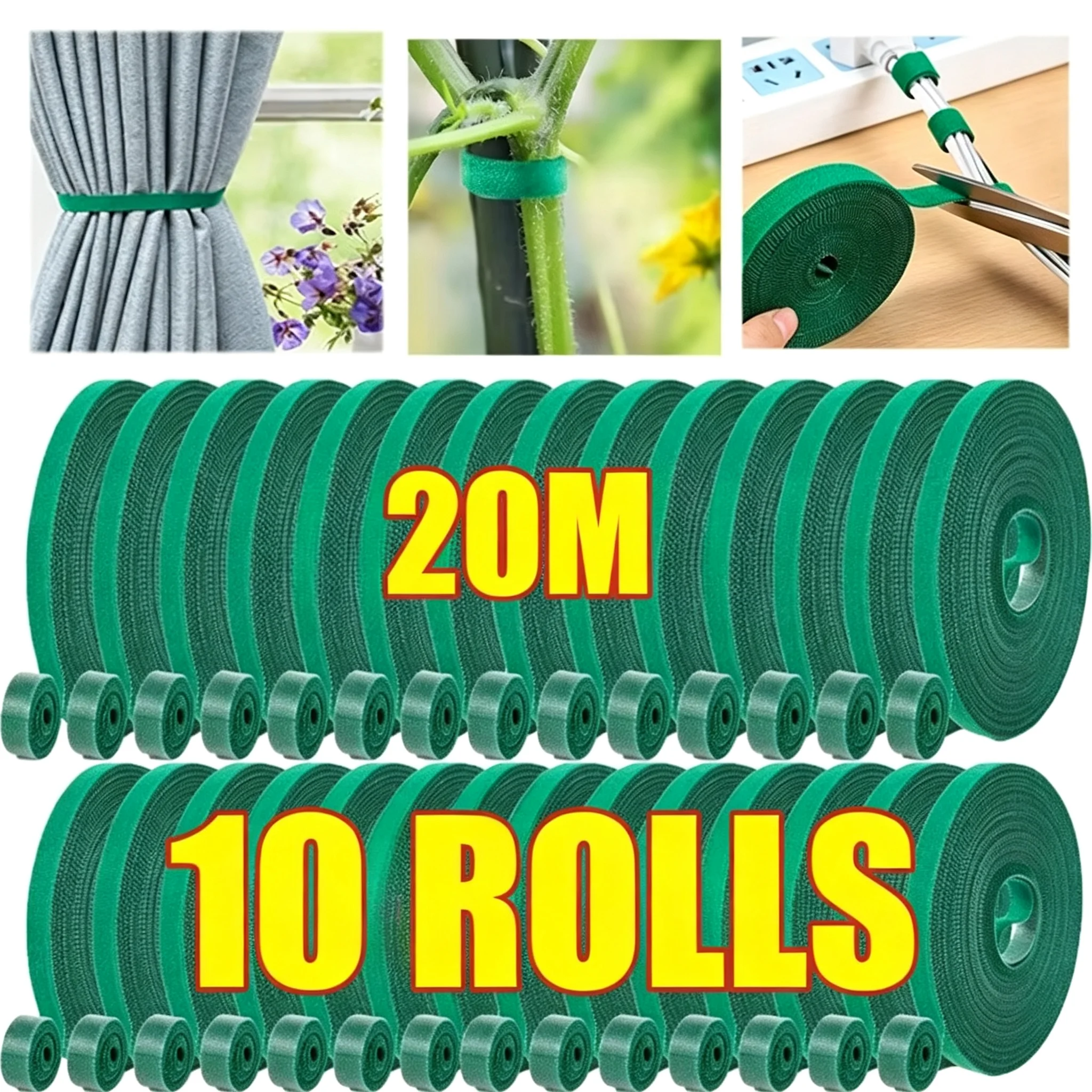 Plant Ties Plant Bandage Hook Tie Loop Adjustable Plant Support Reusable Fastener Tape for Home Garden Accessories