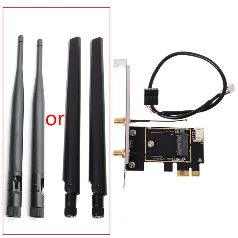 M.2 NGFF to PCI-E Converter Desktop Wireless WiFi Bluetooth-compatible Network Card Adapter Board
