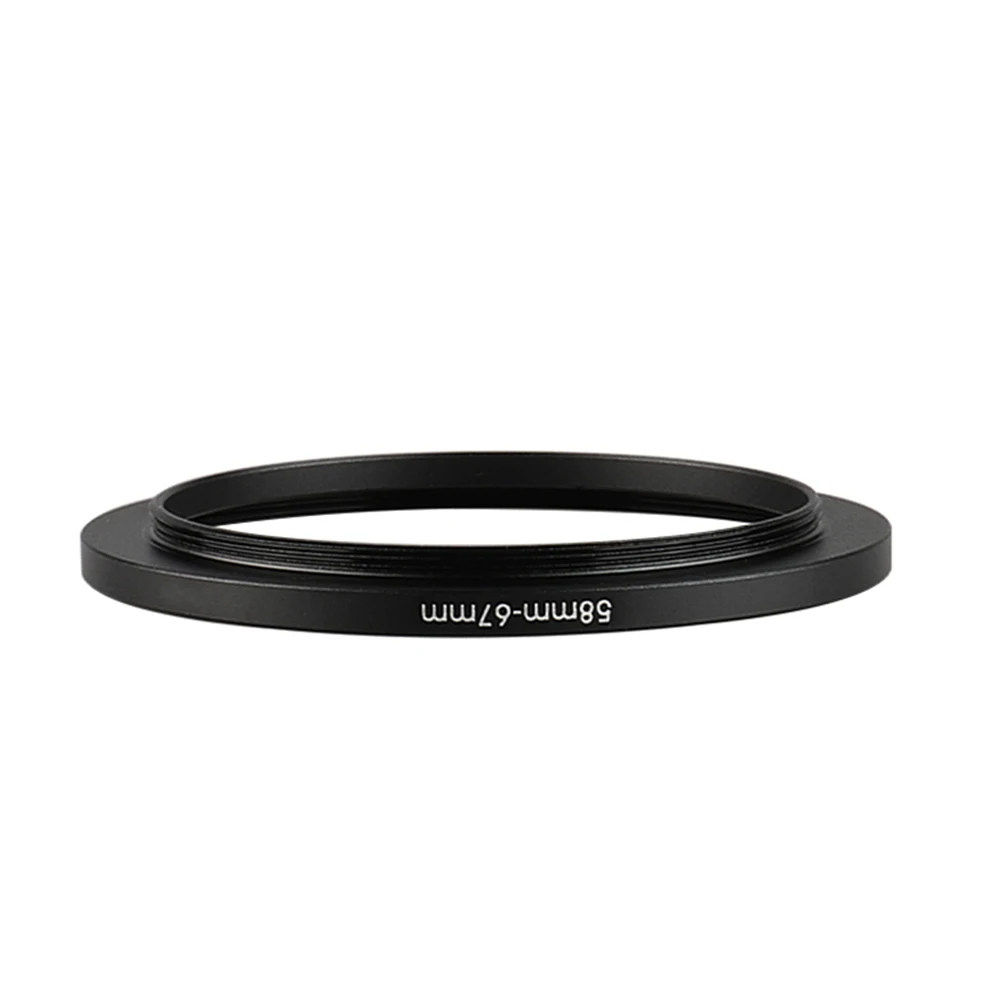 Aluminum Black Step Up Filter Ring 58mm-67mm 58-67 mm 58 to 67 Filter Adapter Lens Adapter for Canon Nikon Sony DSLR Camera Lens