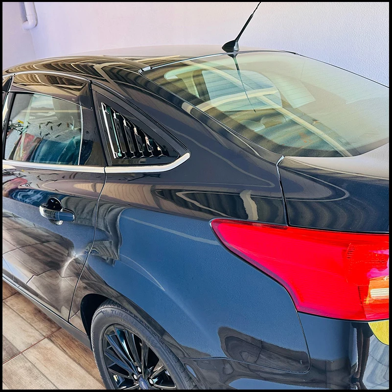 

For Ford Focus Sedan 2011-2017 Rear Triangular Window Blind shades Louvers Vent Decorate Cover Trim Car Styling Accessories