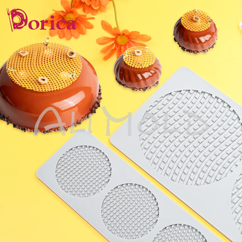 Gitter Design Silikon Spitze Matte handgemachte knusprige Zucker Schokolade Form Pad DIY Gebäck Französisch Kuchen Dekorations werkzeug Küche Back geschirr