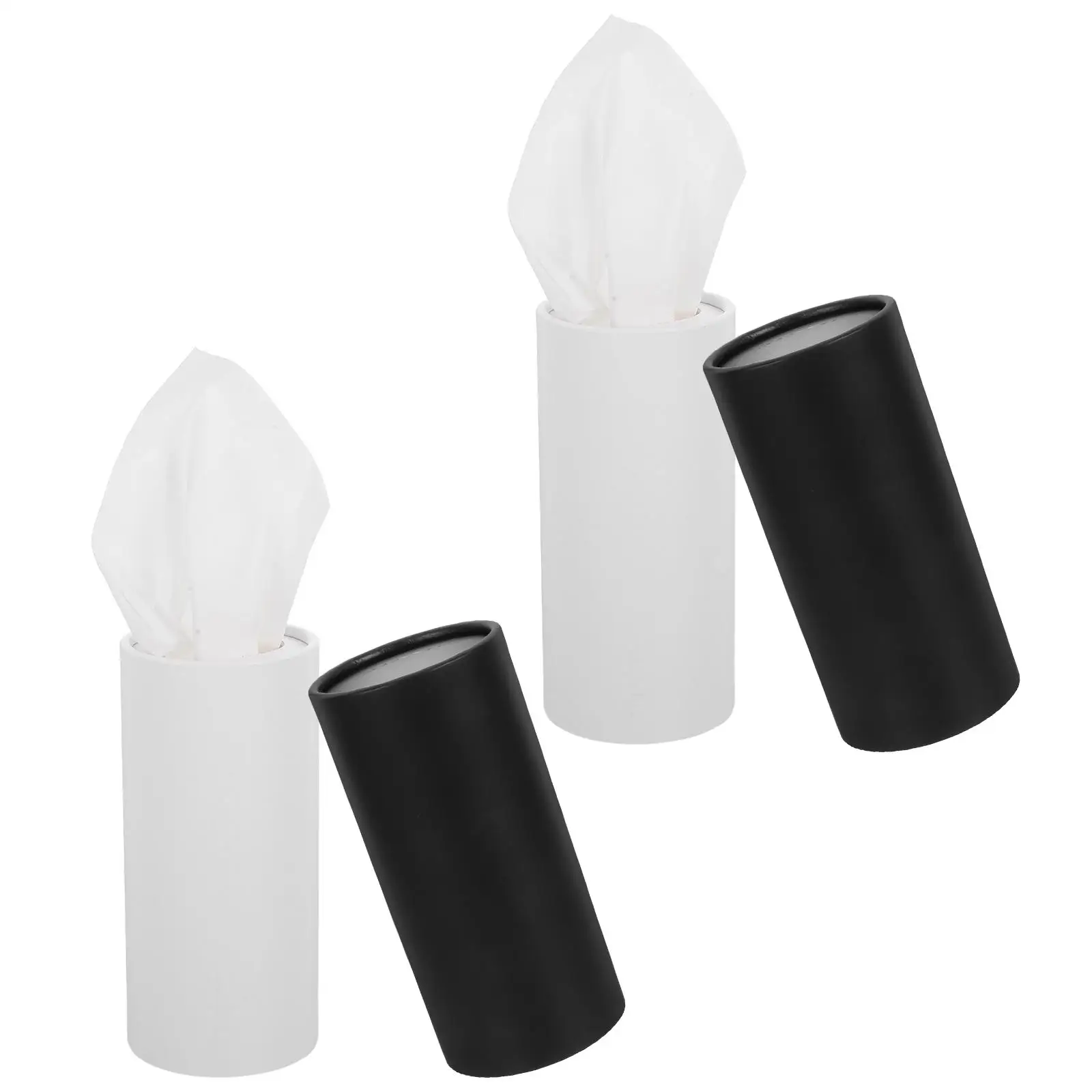 

4Pcs Car Mounted Round Tissue Holder Soft Tissues Portable Refillable Fits Cup Holders Car Travel Gift Paper Roll Christmas